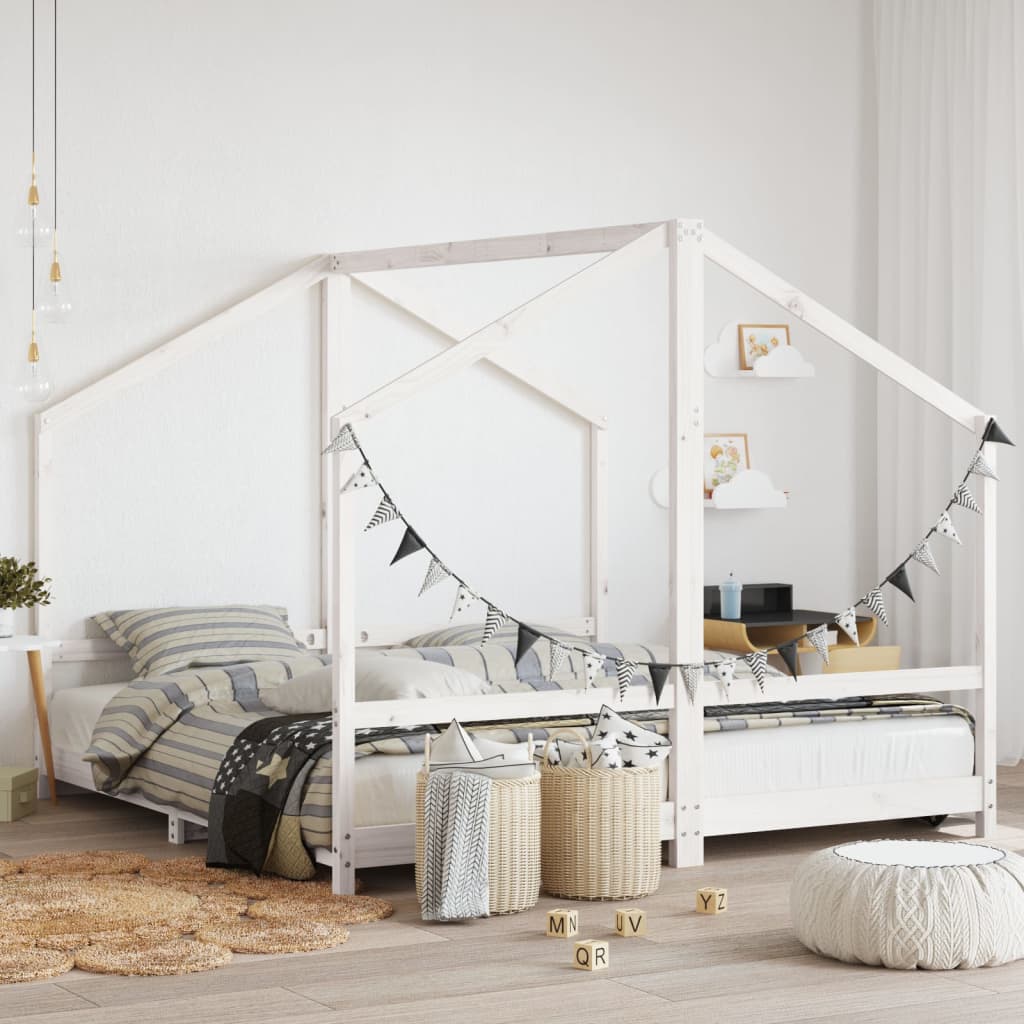 Kids Double Bed Frame Solid Wood Pine-vidaXL-Yes Bebe