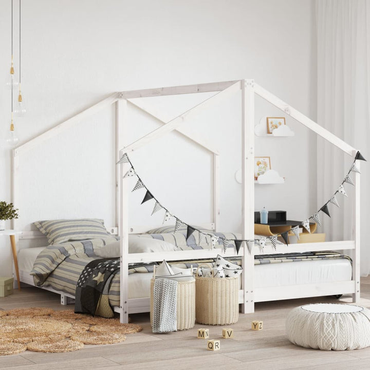 Kids Double Bed Frame Solid Wood Pine-vidaXL-Yes Bebe