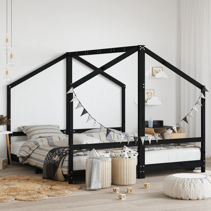 Kids Double Bed Frame Solid Wood Pine-vidaXL-Yes Bebe
