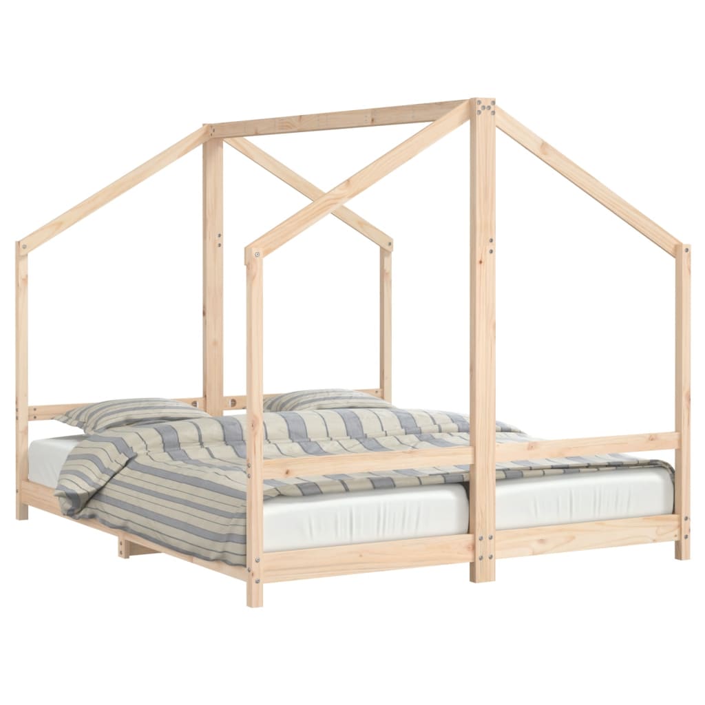 Kids Double Bed Frame Solid Wood Pine-vidaXL-Yes Bebe