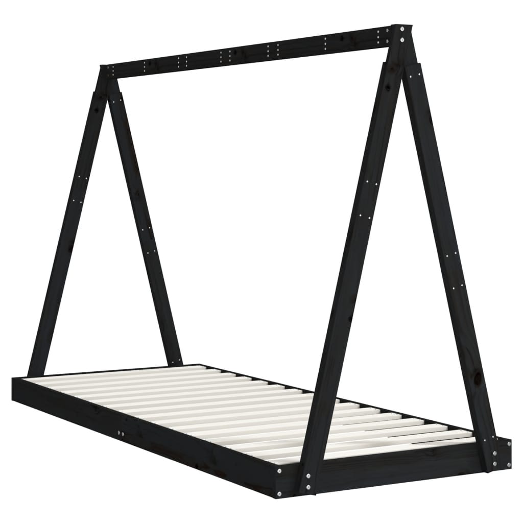 Kids Solid Wood Pine Bed Frame-Beds & Bed Frames-vidaXL-Yes Bebe