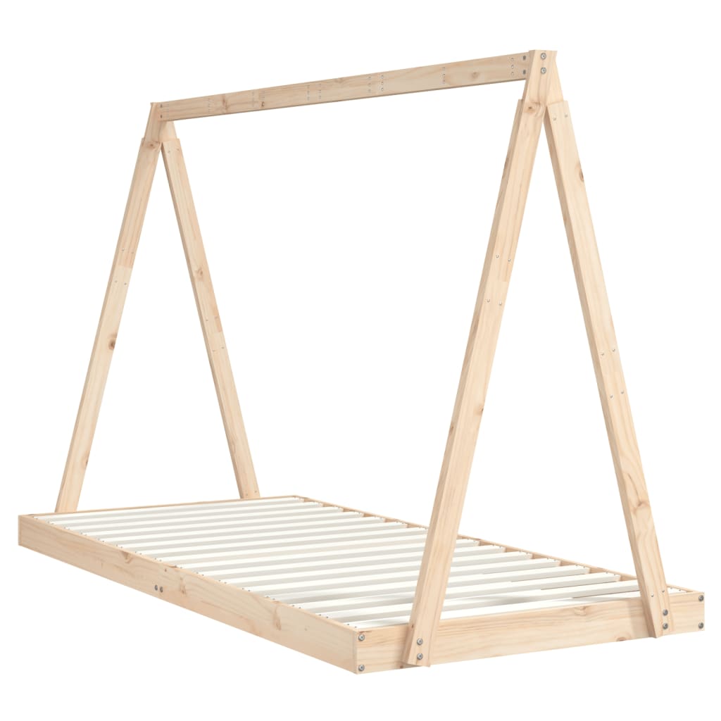 Kids Solid Wood Pine Bed Frame-Beds & Bed Frames-vidaXL-Yes Bebe