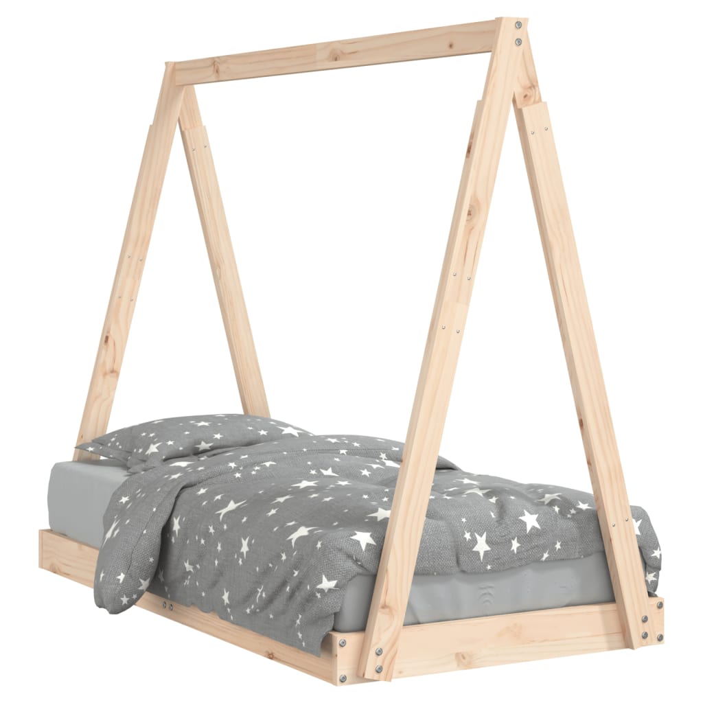 Kids Solid Wood Pine Bed Frame-Beds & Bed Frames-vidaXL-Yes Bebe