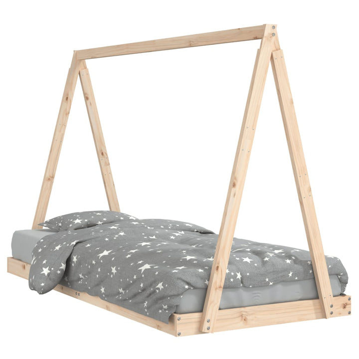 Kids Solid Wood Pine Bed Frame-Beds & Bed Frames-vidaXL-Yes Bebe