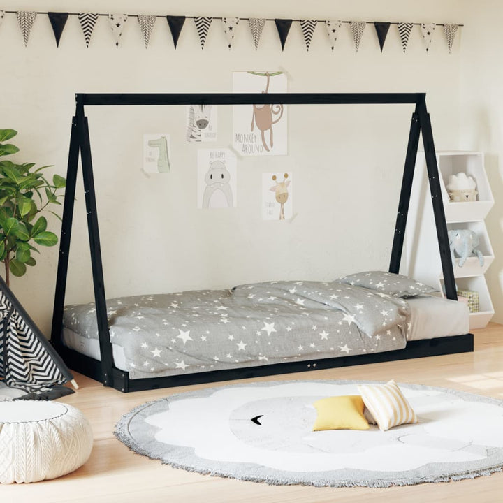 Kids Solid Wood Pine Bed Frame-Beds & Bed Frames-vidaXL-Yes Bebe
