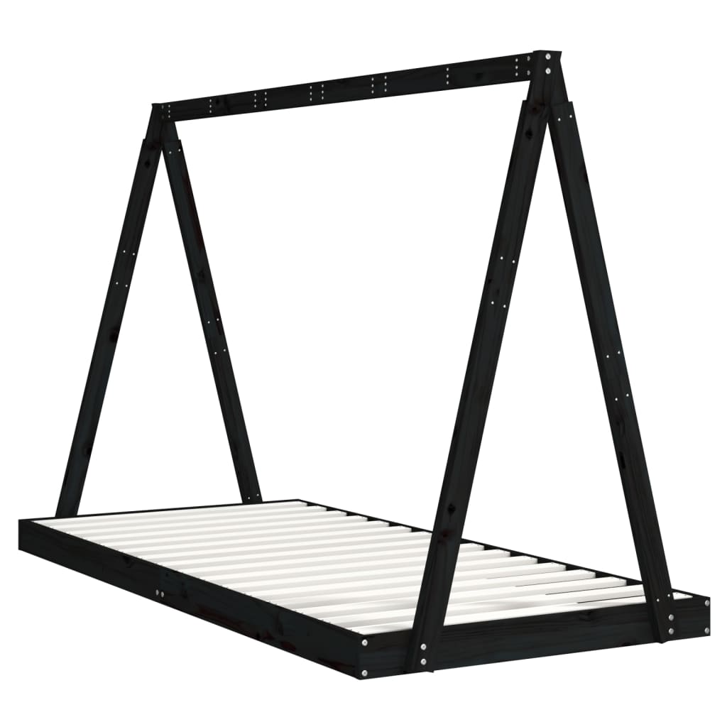 Kids Solid Wood Pine Bed Frame-Beds & Bed Frames-vidaXL-Yes Bebe