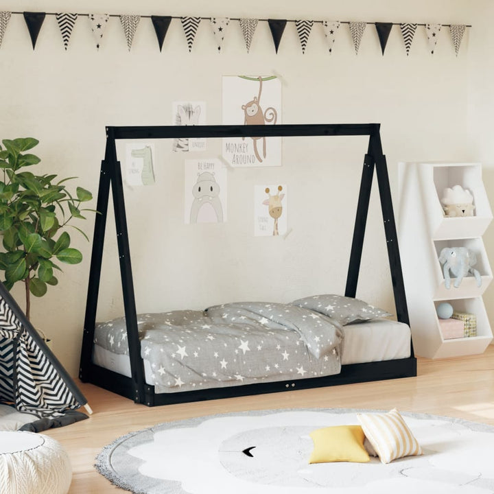Kids Solid Wood Pine Bed Frame-Beds & Bed Frames-vidaXL-Yes Bebe