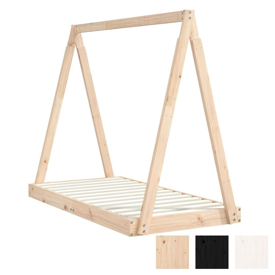 Kids Solid Wood Pine Bed Frame-Beds & Bed Frames-vidaXL-Yes Bebe