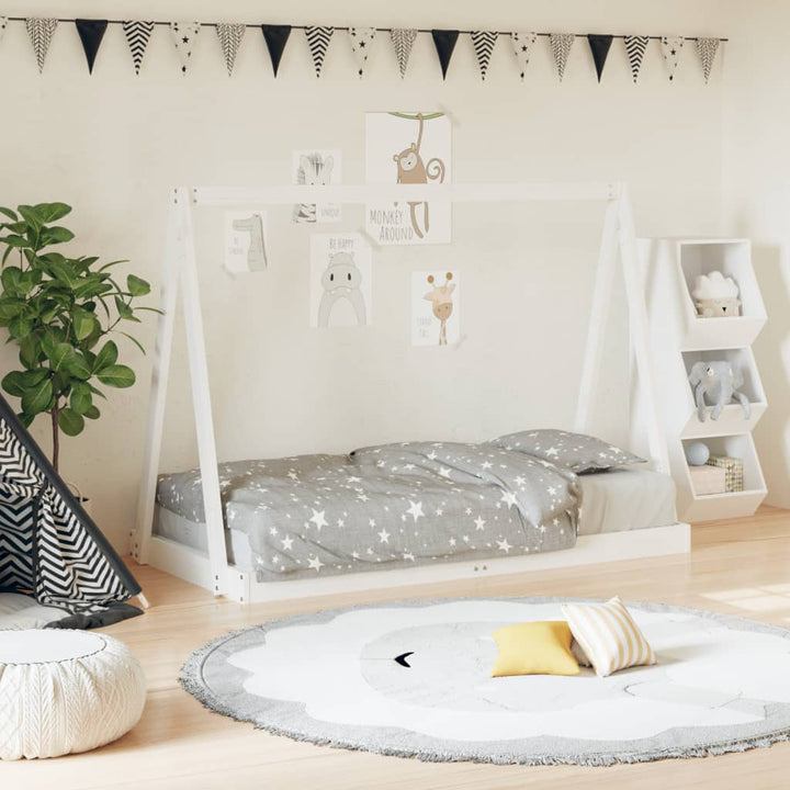 Kids Solid Wood Pine Bed Frame-Beds & Bed Frames-vidaXL-Yes Bebe