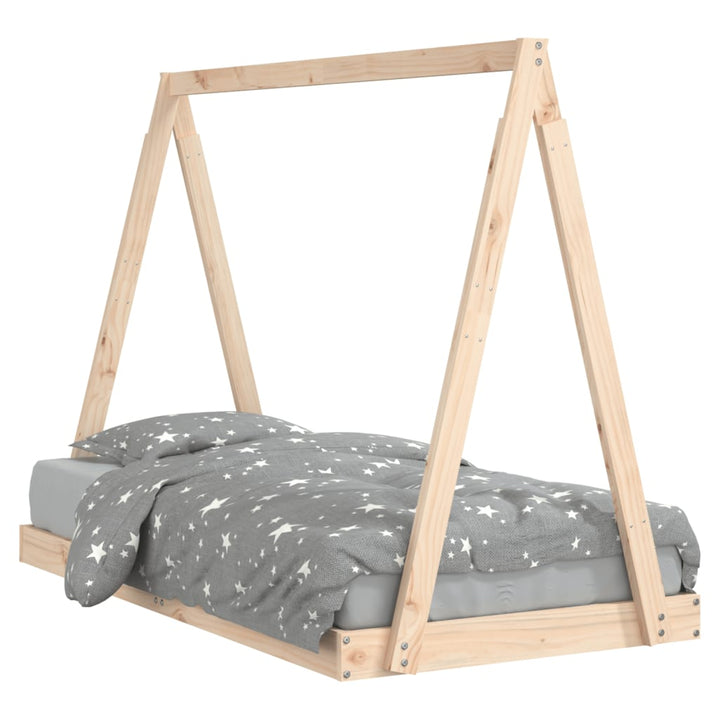 Kids Solid Wood Pine Bed Frame-Beds & Bed Frames-vidaXL-Yes Bebe