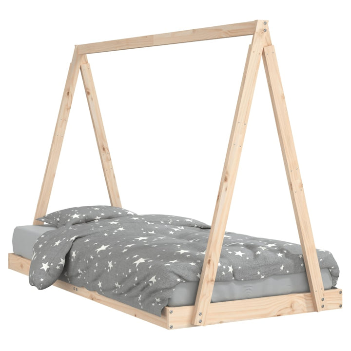 Kids Solid Wood Pine Bed Frame-Beds & Bed Frames-vidaXL-Yes Bebe