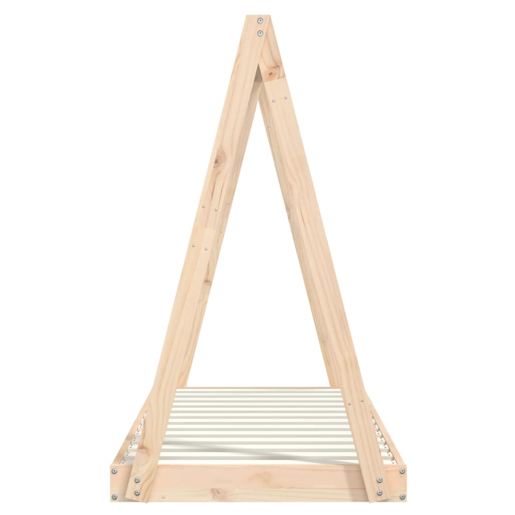Kids Solid Wood Pine Bed Frame-Beds & Bed Frames-vidaXL-Yes Bebe