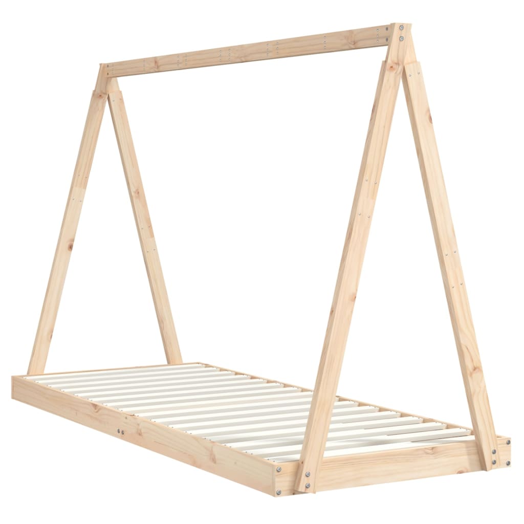 Kids Solid Wood Pine Bed Frame-Beds & Bed Frames-vidaXL-Yes Bebe