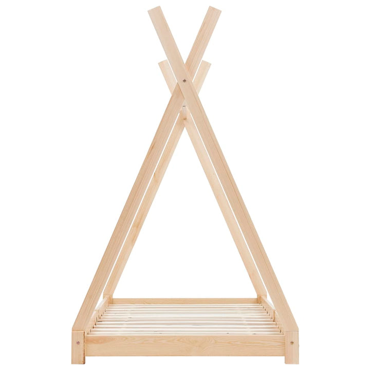 Kids Triangular Bed Frame Solid Pine Wood-Beds & Bed Frames-vidaXL-Yes Bebe