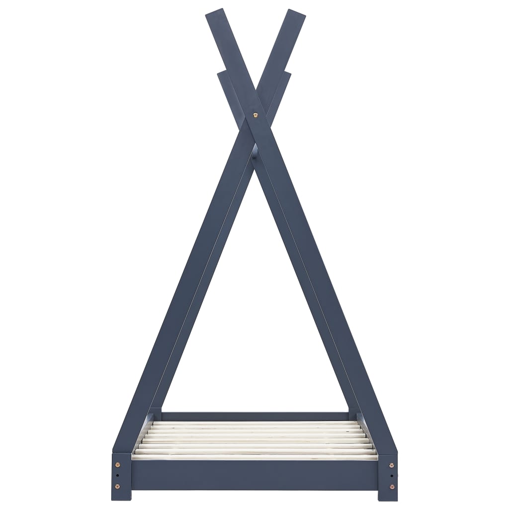 Kids Triangular Bed Frame Solid Pine Wood-Beds & Bed Frames-vidaXL-Yes Bebe