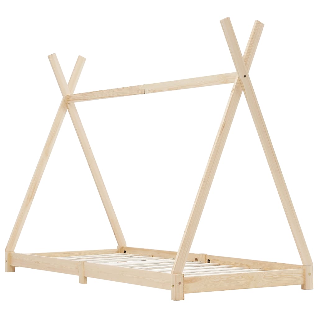 Kids Triangular Bed Frame Solid Pine Wood-Beds & Bed Frames-vidaXL-Yes Bebe