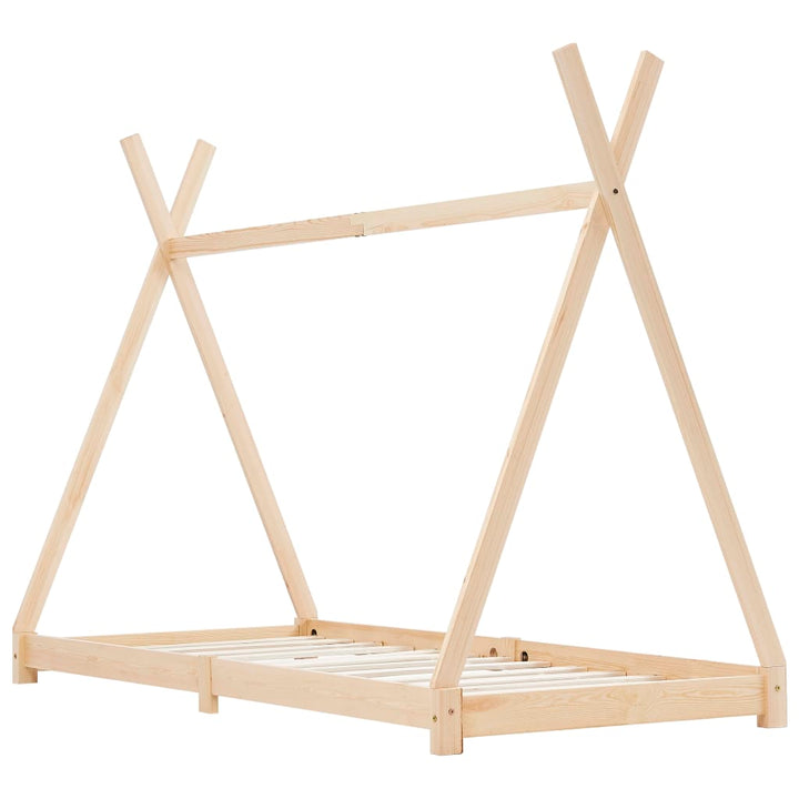 Kids Triangular Bed Frame Solid Pine Wood-Beds & Bed Frames-vidaXL-Yes Bebe