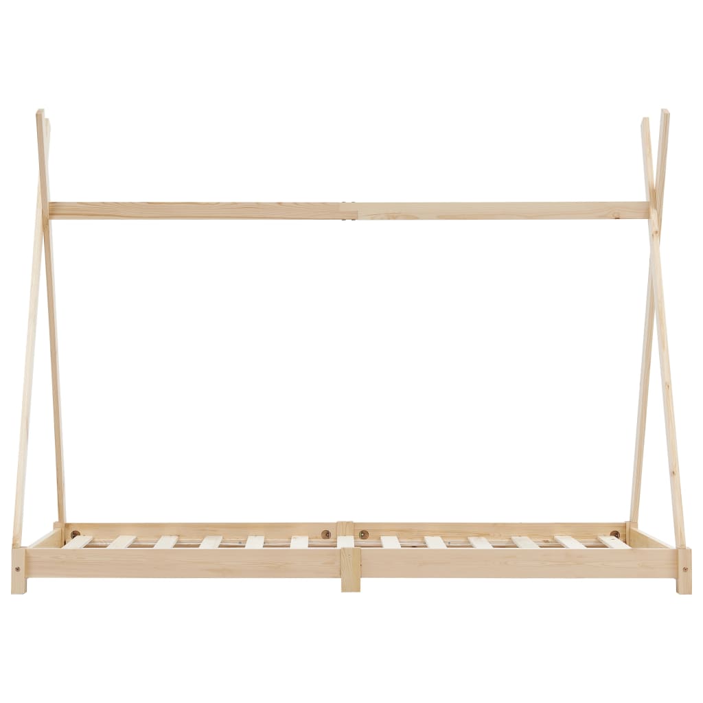 Kids Triangular Bed Frame Solid Pine Wood-Beds & Bed Frames-vidaXL-Yes Bebe