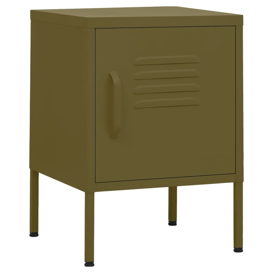 Nightstand Olive Green 35x35x51 cm Steel-vidaXL-Yes Bebe