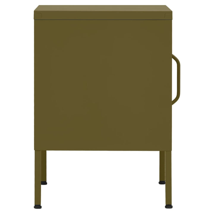 Nightstand Olive Green 35x35x51 cm Steel-vidaXL-Yes Bebe