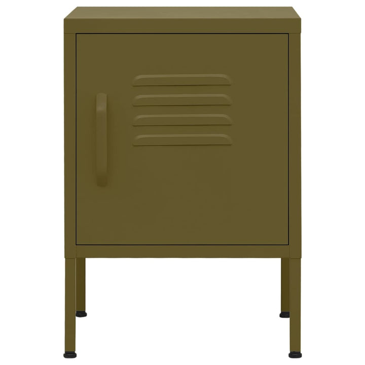 Nightstand Olive Green 35x35x51 cm Steel-vidaXL-Yes Bebe