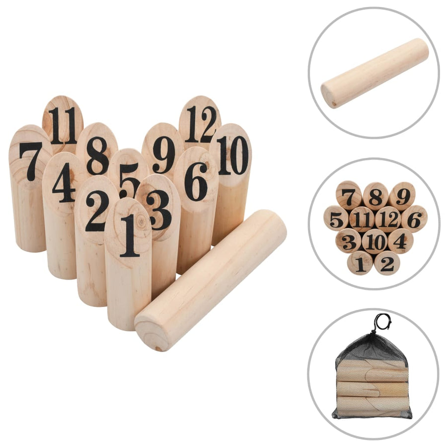 Number Kubb Game Set Wood-vidaXL-Yes Bebe