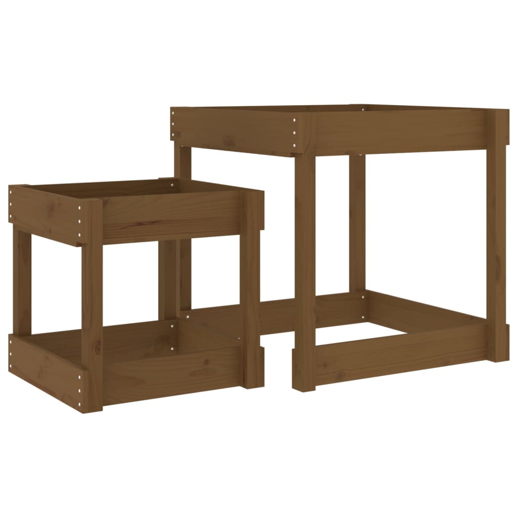 Sand Tables-Sand & Water Tables-vidaXL-Honey Brown Pine-Yes Bebe