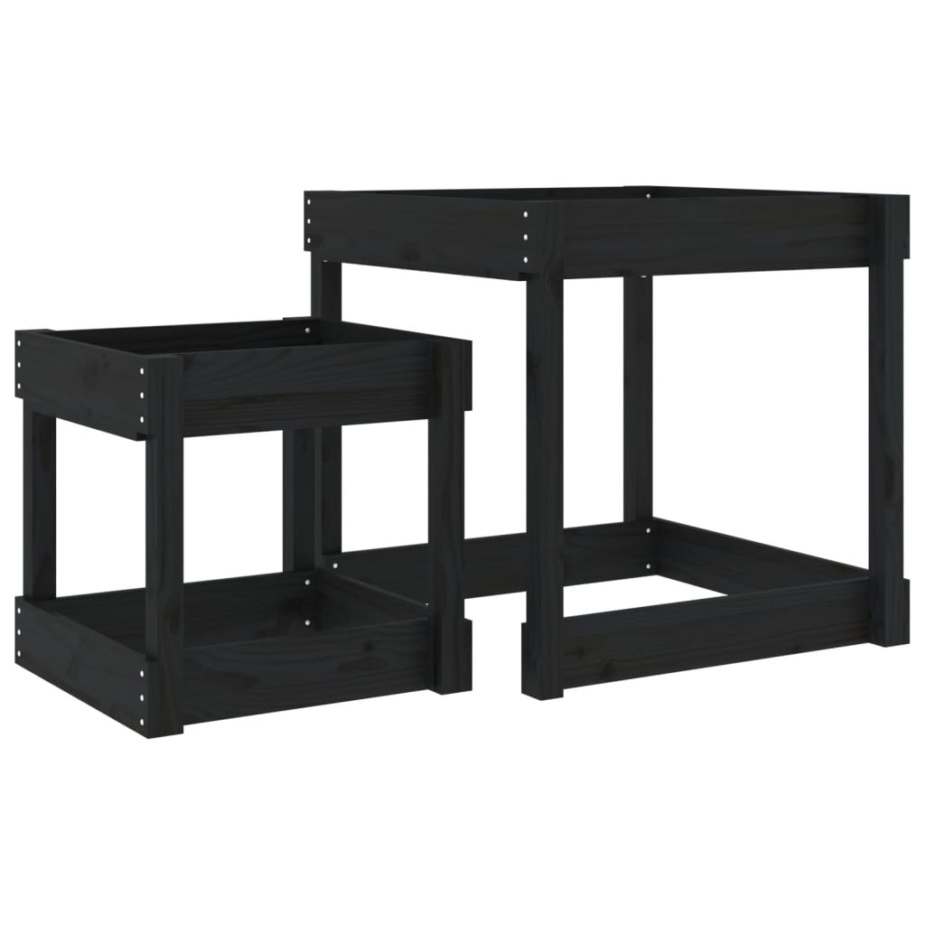 Sand Tables-Sand & Water Tables-vidaXL-Black Pine-Yes Bebe