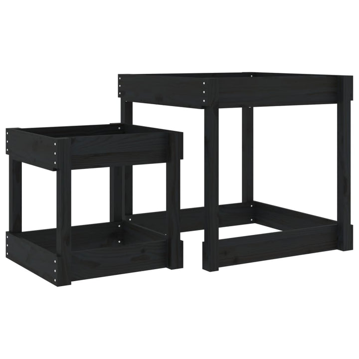 Sand Tables-Sand & Water Tables-vidaXL-Black Pine-Yes Bebe