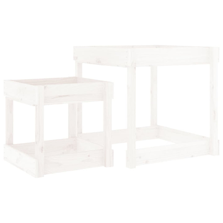 Sand Tables-Sand & Water Tables-vidaXL-White Pine-Yes Bebe