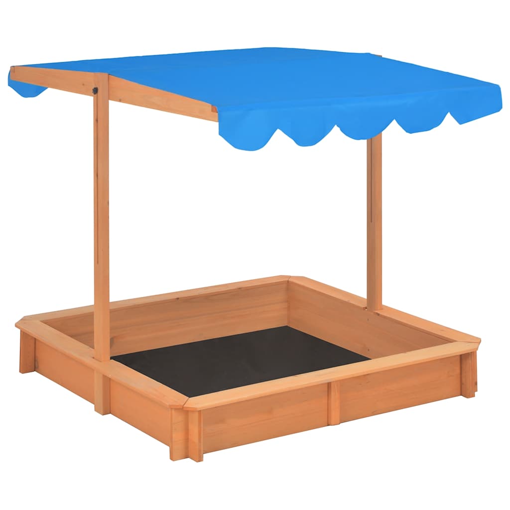 Sandbox with Adjustable Roof-Sandpits-vidaXL-Yes Bebe