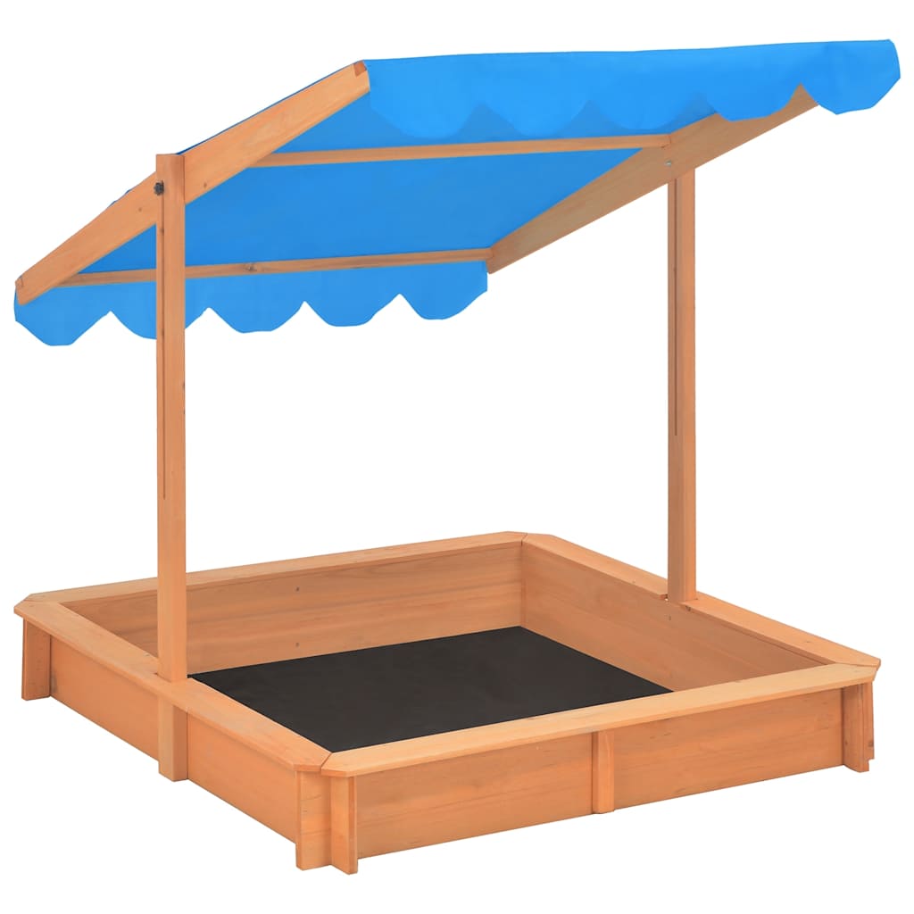 Sandbox with Adjustable Roof-Sandpits-vidaXL-Yes Bebe