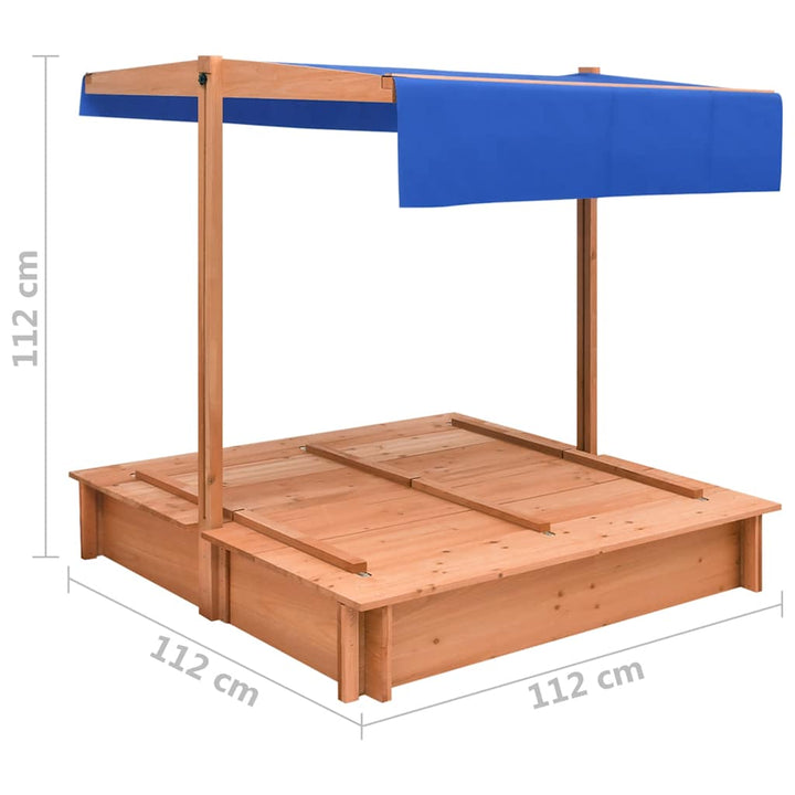 Sandbox with Roof-Sandpits-vidaXL-Yes Bebe