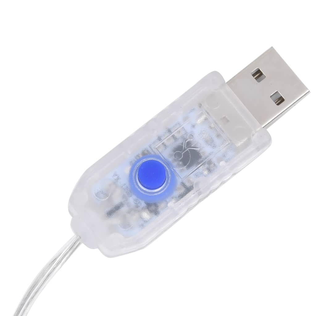 Star and Moon Fairy Lights Remote Control 138 LED Blue-vidaXL-Yes Bebe