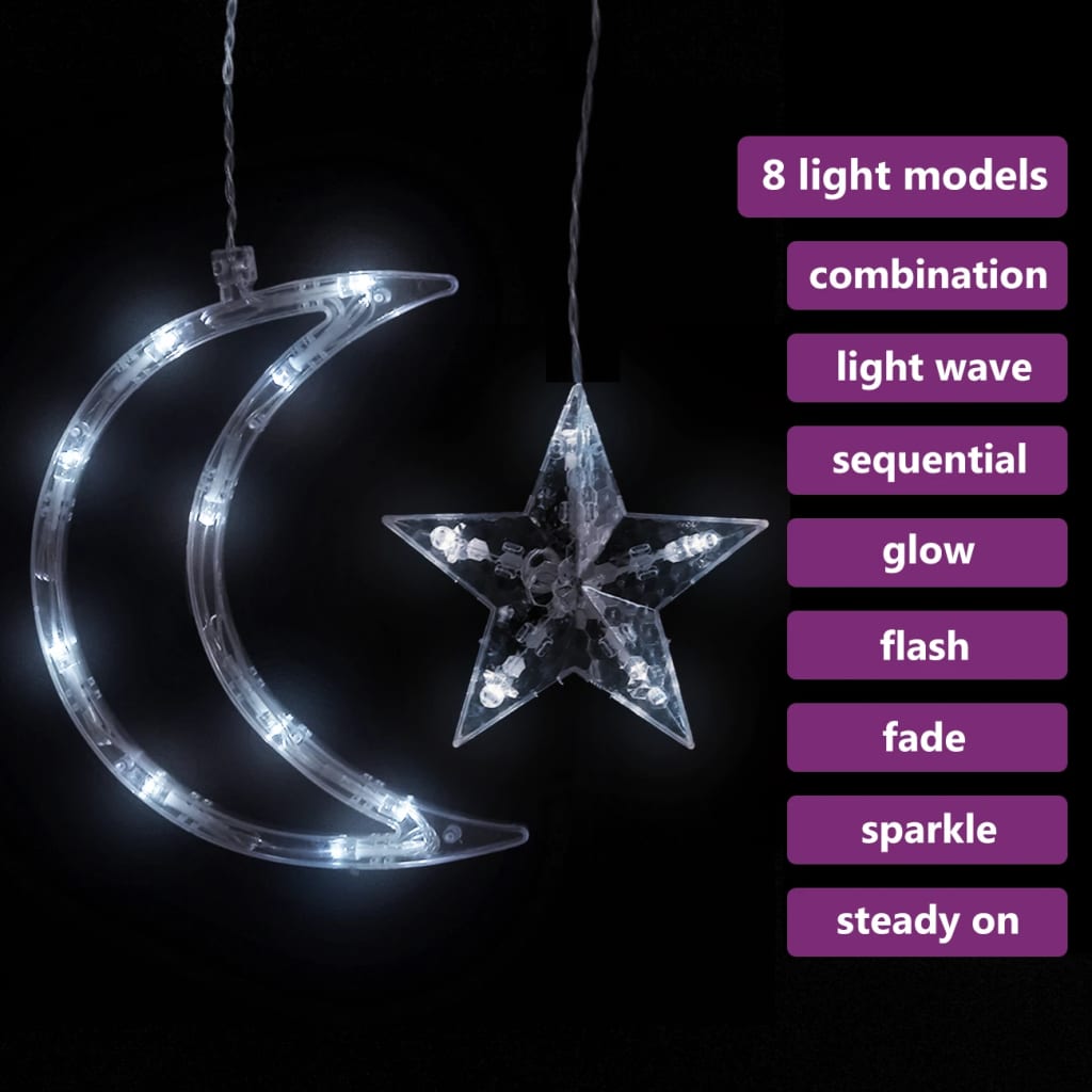 Star and Moon Fairy Lights with Remote Control