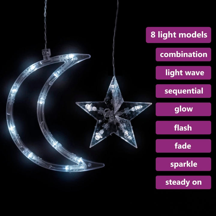 Star and Moon Fairy Lights with Remote Control