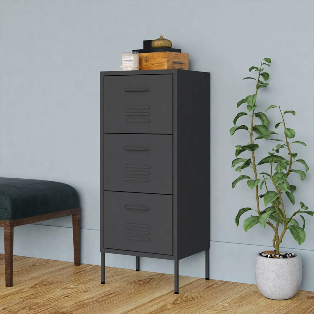 Storage Cabinet Anthracite 42.5x35x101.5 cm Steel-vidaXL-Yes Bebe