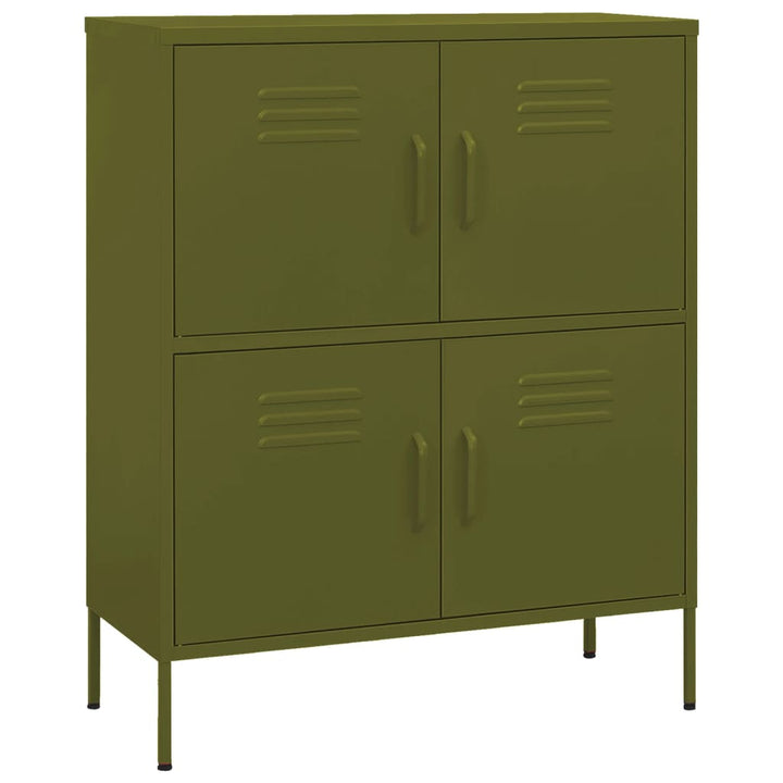 Storage Cabinet Olive Green 80x35x101.5 cm Steel-vidaXL-Yes Bebe