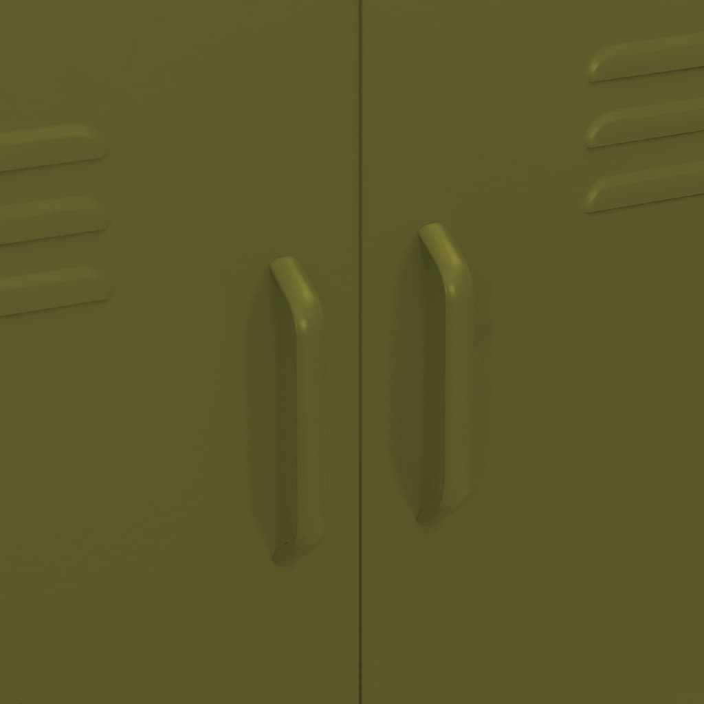 Storage Cabinet Olive Green 80x35x101.5 cm Steel-vidaXL-Yes Bebe