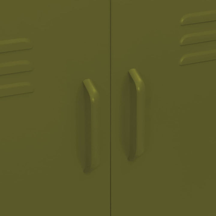 Storage Cabinet Olive Green 80x35x101.5 cm Steel-vidaXL-Yes Bebe