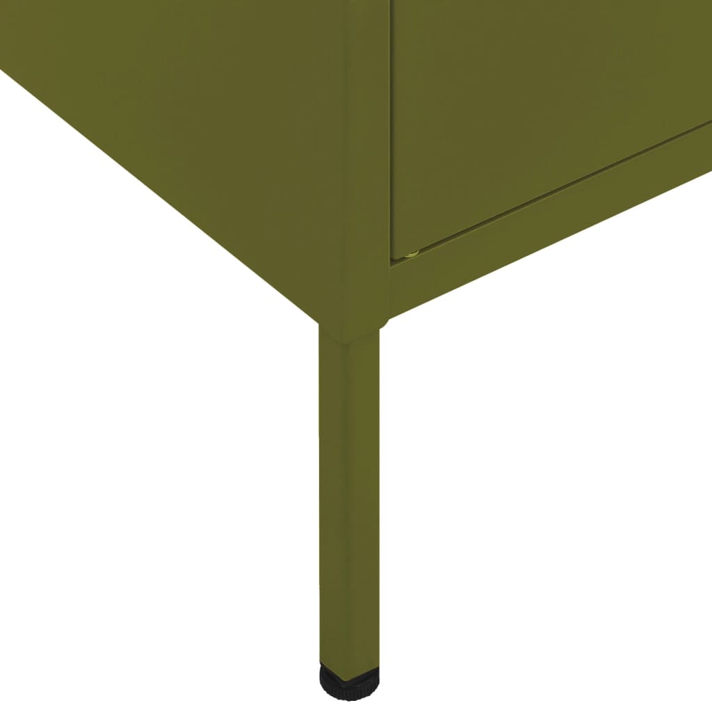 Storage Cabinet Olive Green 80x35x101.5 cm Steel-vidaXL-Yes Bebe