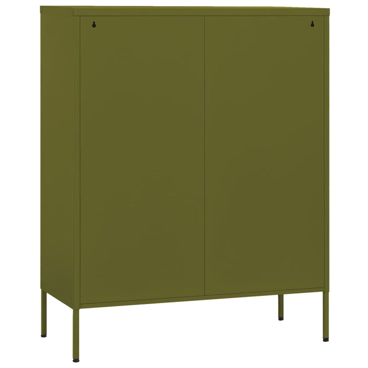 Storage Cabinet Olive Green 80x35x101.5 cm Steel-vidaXL-Yes Bebe