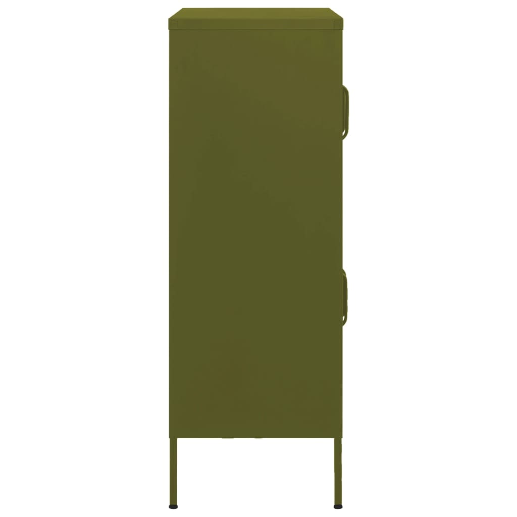 Storage Cabinet Olive Green 80x35x101.5 cm Steel-vidaXL-Yes Bebe