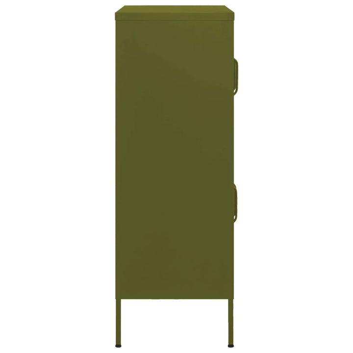 Storage Cabinet Olive Green 80x35x101.5 cm Steel-vidaXL-Yes Bebe