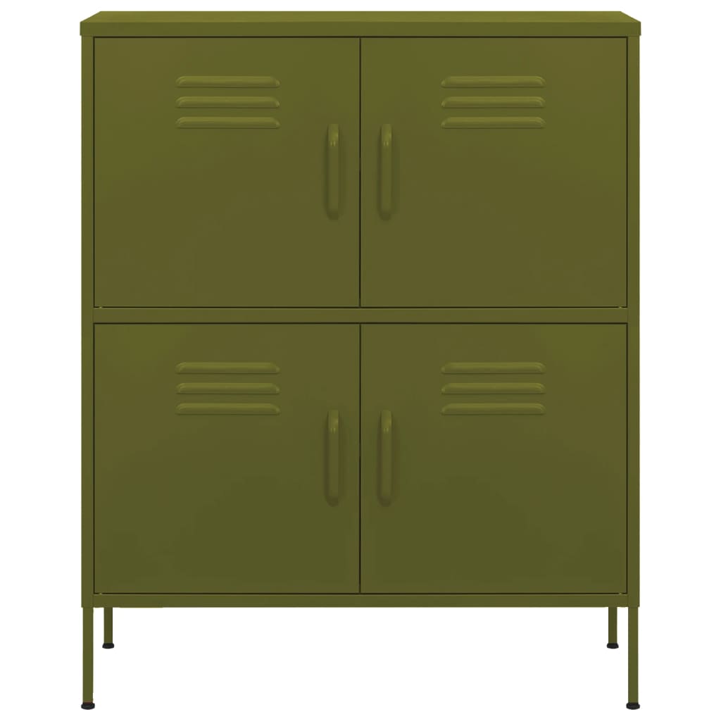 Storage Cabinet Olive Green 80x35x101.5 cm Steel-vidaXL-Yes Bebe