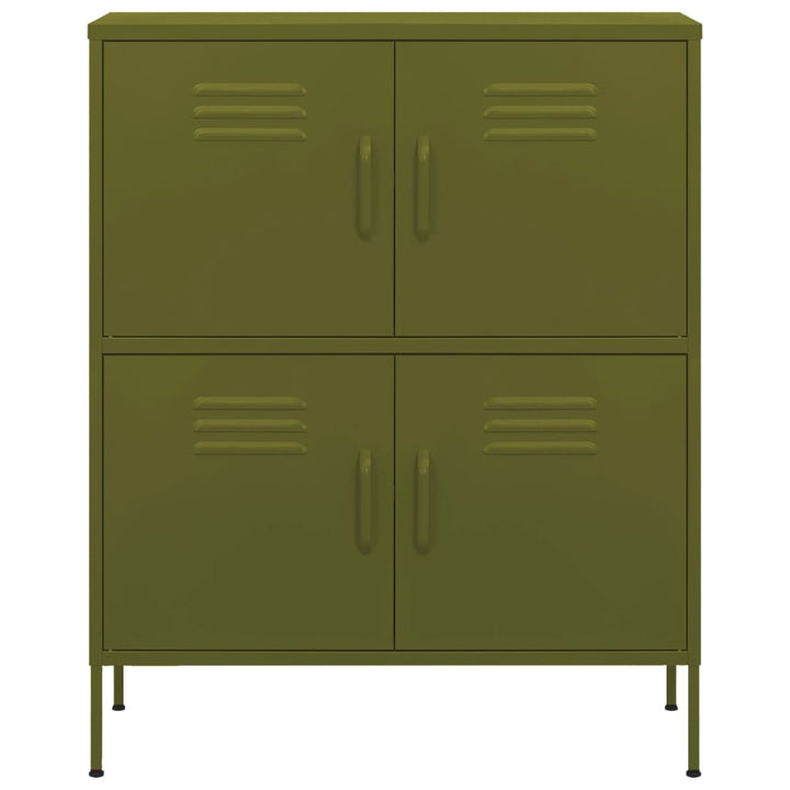 Storage Cabinet Olive Green 80x35x101.5 cm Steel-vidaXL-Yes Bebe