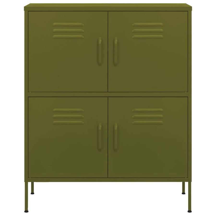 Storage Cabinet Olive Green 80x35x101.5 cm Steel-vidaXL-Yes Bebe
