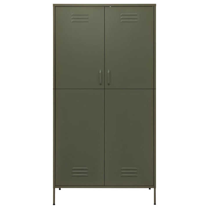 Wardrobe Olive Green 90x50x180 cm Steel-vidaXL-Yes Bebe