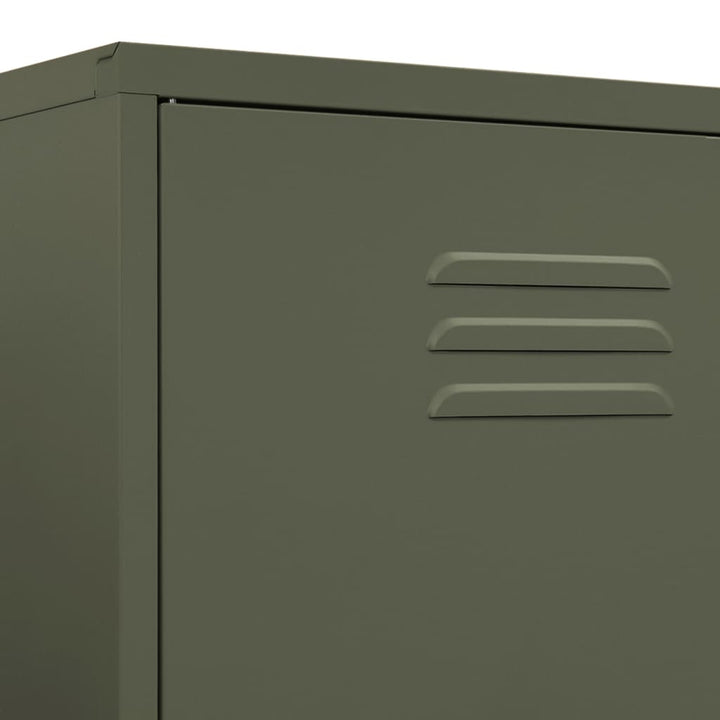 Wardrobe Olive Green 90x50x180 cm Steel-vidaXL-Yes Bebe