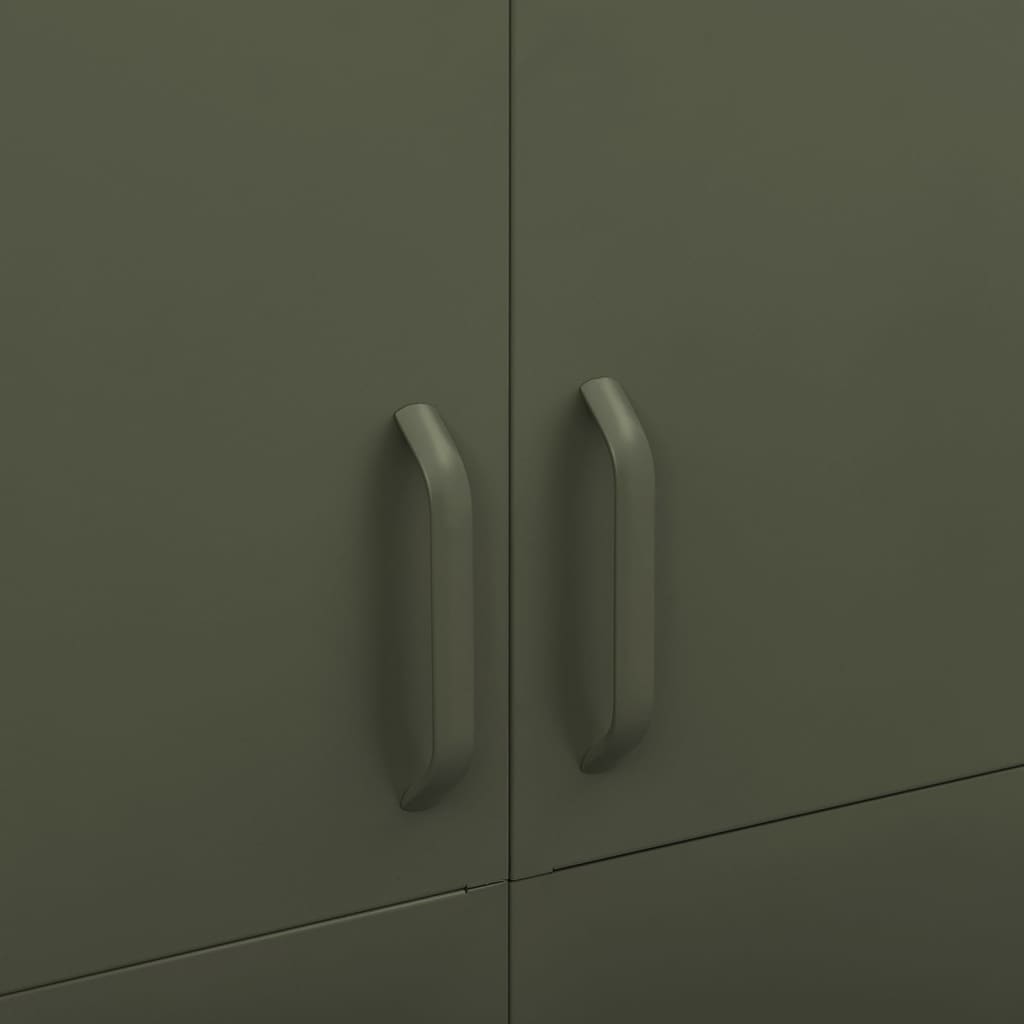 Wardrobe Olive Green 90x50x180 cm Steel-vidaXL-Yes Bebe